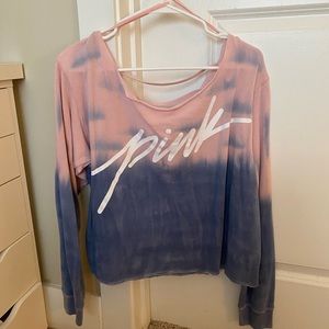 PINK Off the Shoulder Sweatshirt